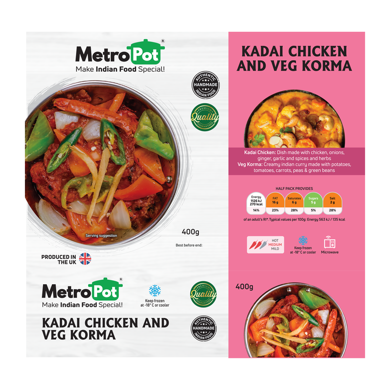 Kadai Chicken and Veg Korma by Metropot