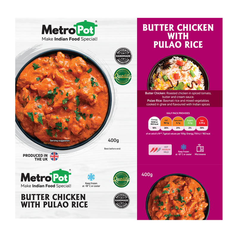 Butter Chicken with Pulao Rice by Metropot