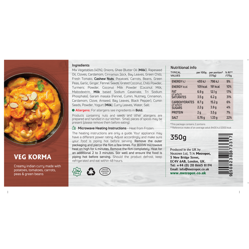 Veg Korma By Metropot